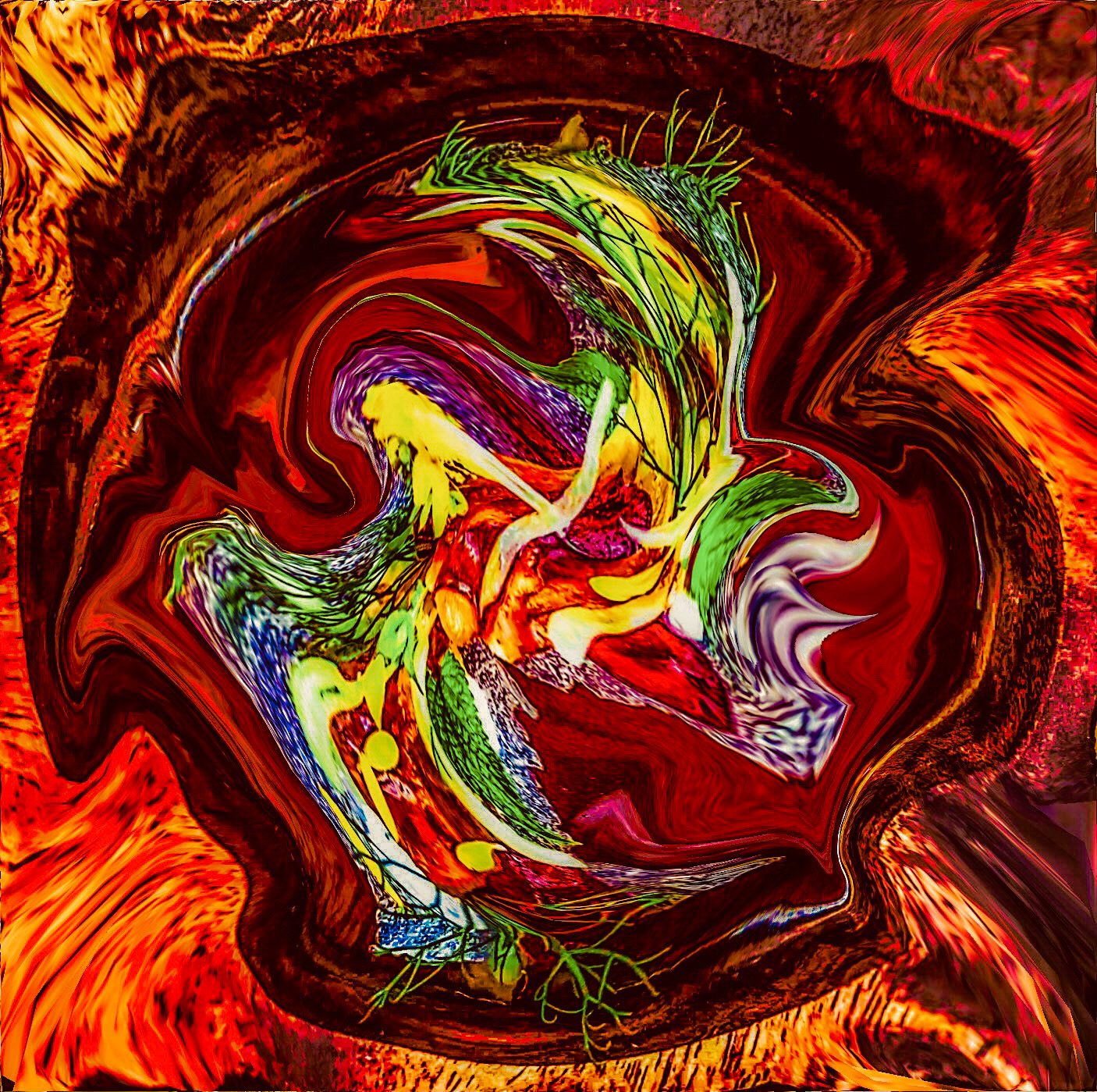 Woodland Fusion Abstract Art