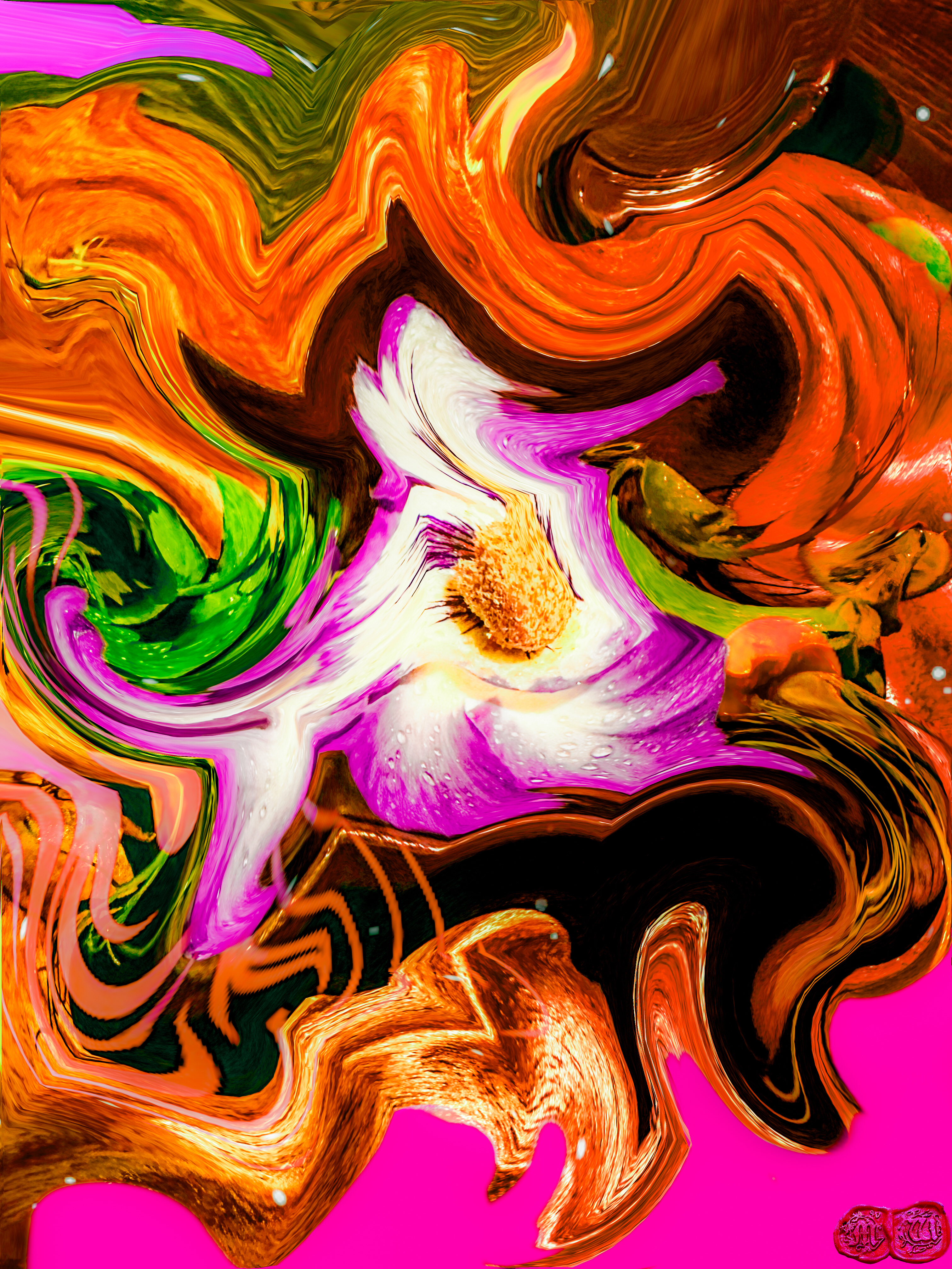 Violet Croquette Abstract Art