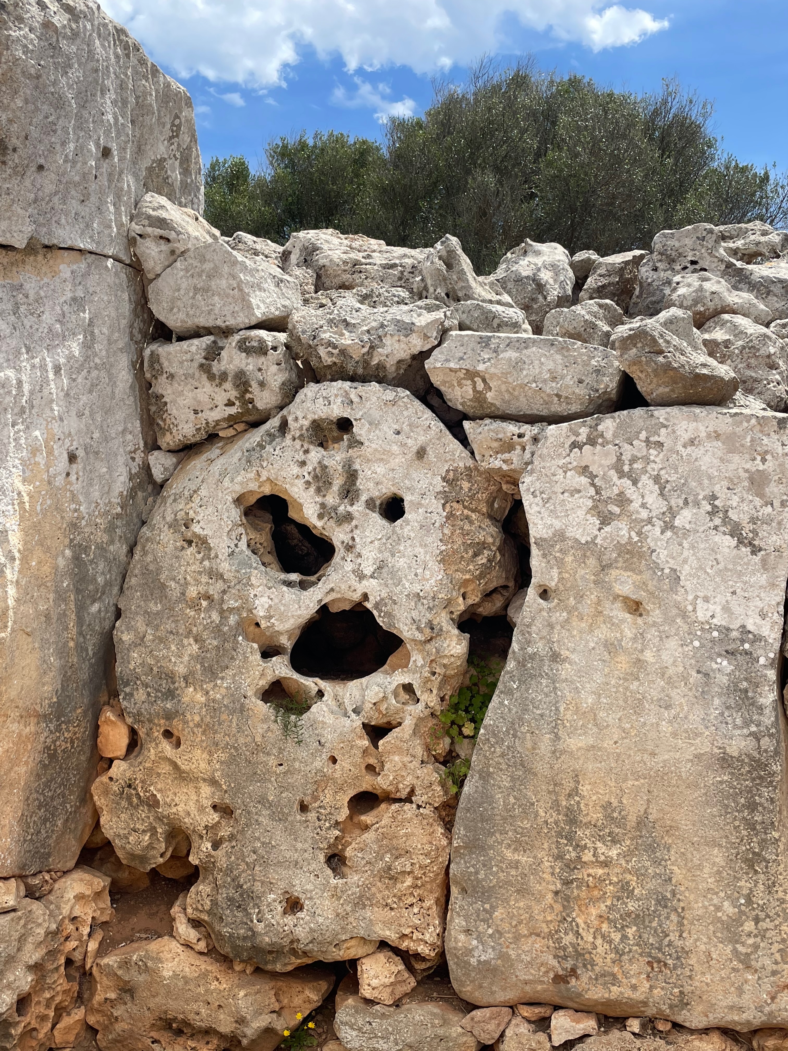 Happy rock face