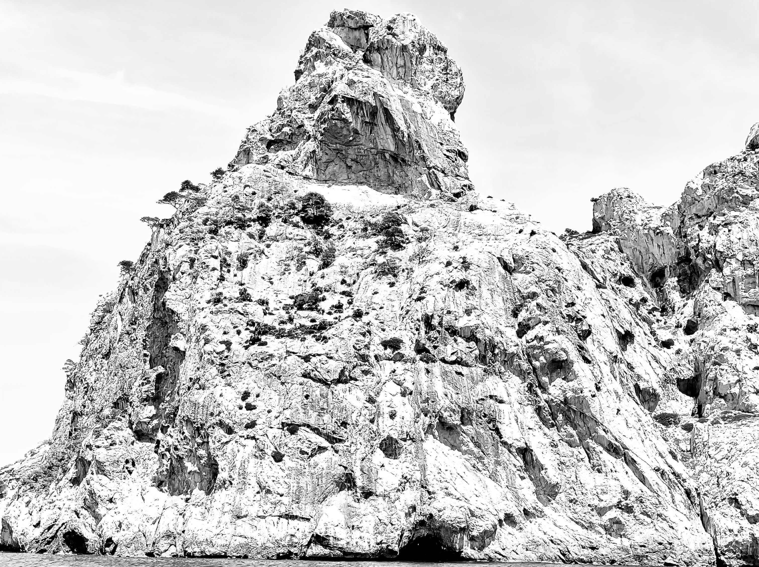 Girl with protector cliff formation